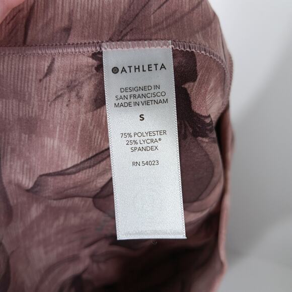 Athleta Salutation Stash Pocket II Print 7/8 Leggings size Small - Picture 4 of 5